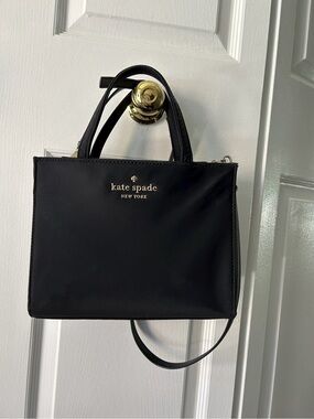 kate spade New York Black Nylon Top-Handle Tote